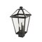 Z-Lite Talbot 3 Light Outdoor Post Mount Fixture, Black & Clear Beveled 579PHBS-BK - alternate 3